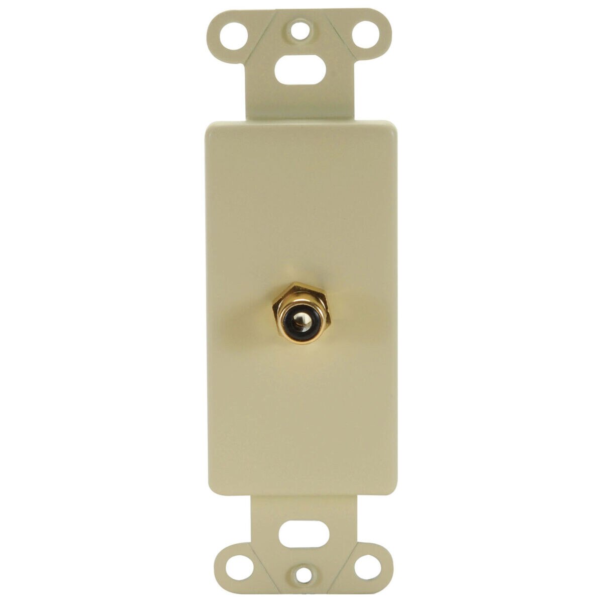 Wired Home WPBRI 1RCA Black Wall Plate Insert Ivory